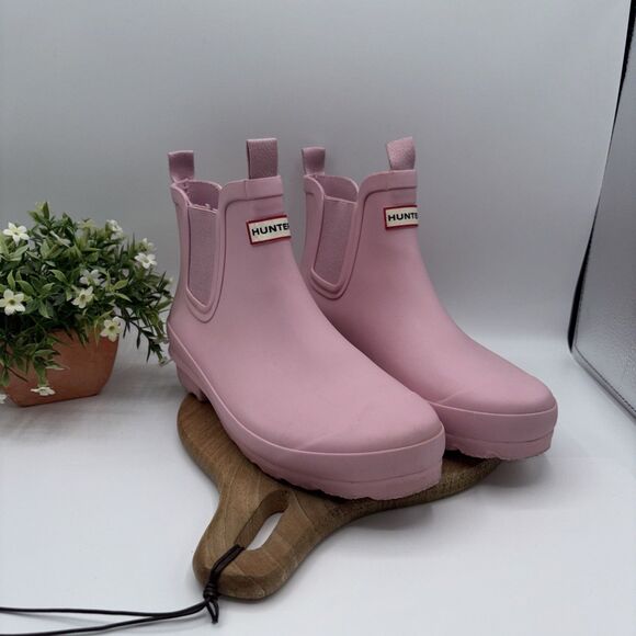 Hunter Short 5.5" Tall Rain Boots Rubber Pink- Women’s Size 4B/5G (US) Outdoor - Picture 2 of 16